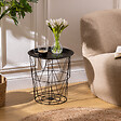 ATMOSPHERA - Table d’appoint "Kumi" noir 40x37x37cm - vignette