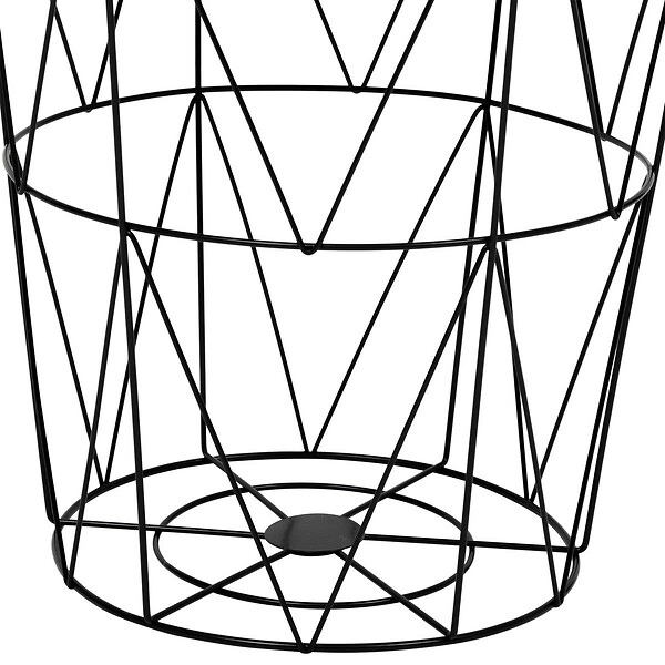 ATMOSPHERA - Table d’appoint "Kumi" noir 40x37x37cm - large