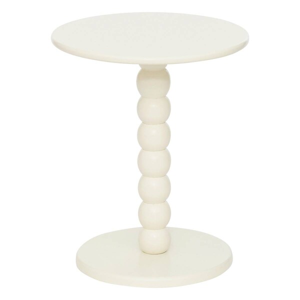 ATMOSPHERA - Table à café Chamlo blanc ivoire D38cm - large