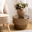 ATMOSPHERA - Table d'appoint avec coffre Karun moccha 45x45x30cm - vignette