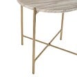 ATMOSPHERA - Table d'appoint Metsa beige 42,5x42,5x41cm - vignette