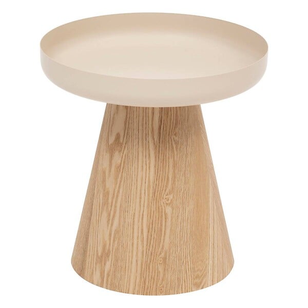 ATMOSPHERA - Table d'appoint "Hercyna" beige D. 40 x H. 41.8 CM - large
