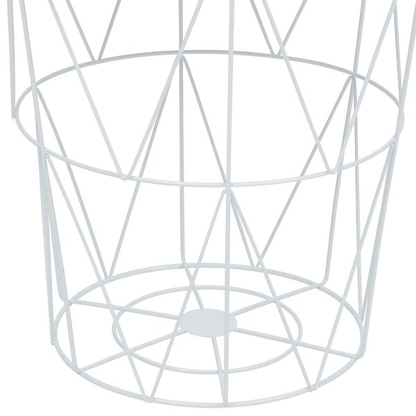 ATMOSPHERA - Table d’appoint "Kumi" blanc 40x37x37cm - large