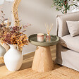 ATMOSPHERA - Table d'appoint "Hercyna" vert de gris D. 40 cm - vignette