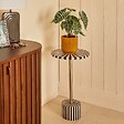 ATMOSPHERA - Table d'appoint Nema noir et blanc 36x36x58,5cm - vignette