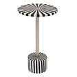 ATMOSPHERA - Table d'appoint Nema noir et blanc 36x36x58,5cm - vignette