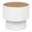 ATMOSPHERA - Table à café "Enola" en placage frêne D38,5cm blanc - vignette