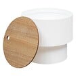 ATMOSPHERA - Table à café "Enola" en placage frêne D38,5cm blanc - vignette