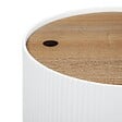 ATMOSPHERA - Table à café "Enola" en placage frêne D38,5cm blanc - vignette