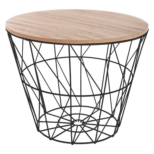 ATMOSPHERA - Table d'appoint "Kumi" noir D38cm - large