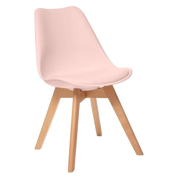 ATMOSPHERA - Chaise "Baya" pieds hêtre rose - large