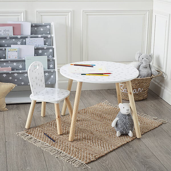 ATMOSPHERA - Chaise enfant "Douceur" motifs gris - large