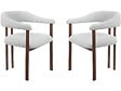 HABITAT ET JARDIN - Lot de 2 chaises de salle à manger imitation bois "Serelia" - Gris clair - vignette