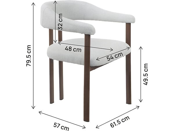 HABITAT ET JARDIN - Lot de 2 chaises de salle à manger imitation bois "Serelia" - Gris clair - large