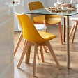 ATMOSPHERA - Chaise "Baya" pieds hêtre jaune - vignette