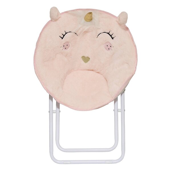 ATMOSPHERA - Fauteuil enfant pliant licorne rose clair - large