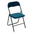 5 FIVE SIMPLY SMART - Chaise pliante en velours bleu - vignette