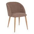 ATMOSPHERA - Chaise "Celeste" velours côtelé gris taupe - vignette