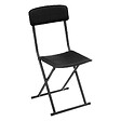 ATMOSPHERA - Chaise pliante simili cuir noir - vignette