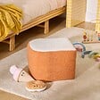ATMOSPHERA - Pouf Tostie Enfant Marron et Blanc H 38 cm - vignette