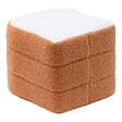 ATMOSPHERA - Pouf Tostie Enfant Marron et Blanc H 38 cm - vignette