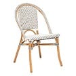 ATMOSPHERA - Chaise d'intérieur "Trecia" en rotin 48x56cm blanc - vignette