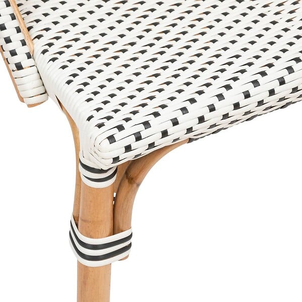 ATMOSPHERA - Chaise d'intérieur "Trecia" en rotin 48x56cm blanc - large