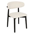 ATMOSPHERA - Lot de 2 Chaise en bois boucle "Sari" blanc pieds noirs - vignette