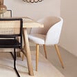 ATMOSPHERA - Chaise "Celeste" velours côtelé beige - vignette