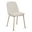 ATMOSPHERA - Chaise Neora en Tissu Crème L58xl46xH82 cm - vignette