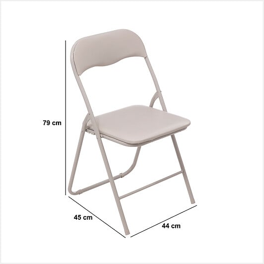 5 FIVE SIMPLY SMART - Chaise pliante beige en PVC - large