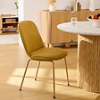 ATMOSPHERA - Chaise Neora en Tissu Jaune Ocre L58xl46xH82 cm - vignette