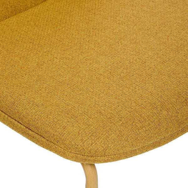 ATMOSPHERA - Chaise Neora en Tissu Jaune Ocre L58xl46xH82 cm - large