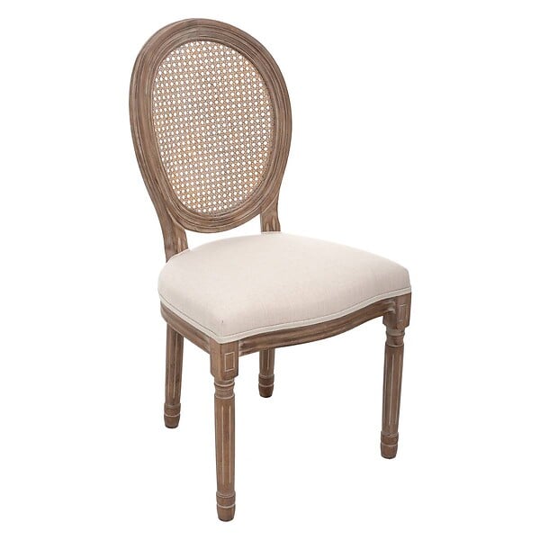 ATMOSPHERA - Chaise "Cléon" cannage beige - large