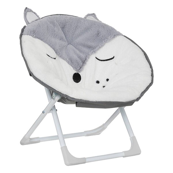 ATMOSPHERA - Fauteuil pliant renard 40x23cm blanc - large