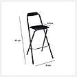 5 FIVE SIMPLY SMART - Chaise de bar pliante " louna" noir - vignette