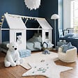 ATMOSPHERA - Fauteuil enfant bouclette blanc - vignette