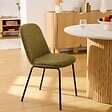 ATMOSPHERA - Chaise Neora en Tissu Vert Cèdre L58xl46xH82 cm - vignette