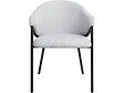 HABITAT ET JARDIN - Lot de 2 chaises de salle à manger en tissu et métal "Auralis" - Gris clair - vignette