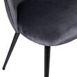 ATMOSPHERA - Chaise "Slano" pieds métal noir velours gris souris - vignette