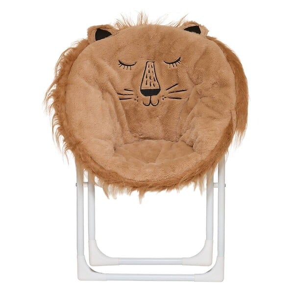 ATMOSPHERA - Fauteuil enfant pliant lion marron - large