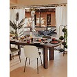 ATMOSPHERA - Chaise Neora en Tissu Beige L58xl46xH82 cm - vignette