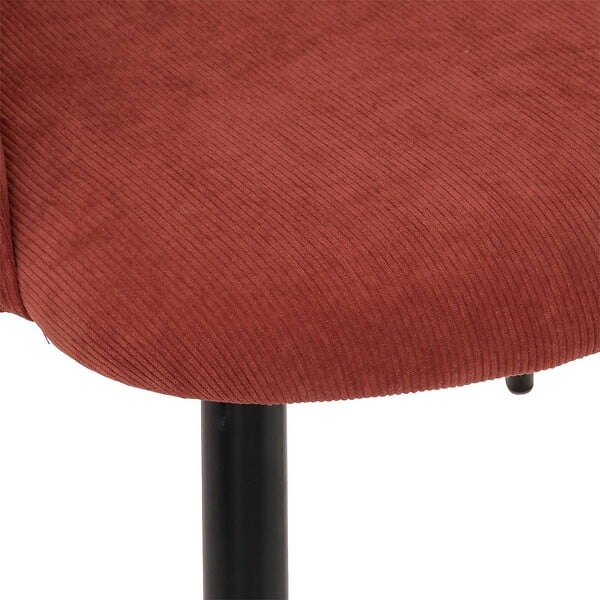 ATMOSPHERA - Fauteuil "Celeste" velours côtelé rose terracotta - large