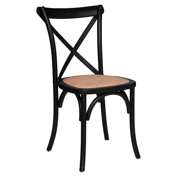 ATMOSPHERA - Chaise bistrot "Isak" hêtre noir - large