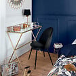 ATMOSPHERA - Chaise "Slano" pieds métal noir velours noir - vignette