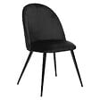 ATMOSPHERA - Chaise "Slano" pieds métal noir velours noir - vignette