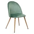 ATMOSPHERA - Chaise "Slano" pieds imitation hêtre velours vert céladon - vignette