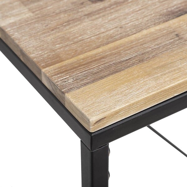 ATMOSPHERA - Table à manger bar "Edena" acacia métal L115cm - large