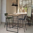 ATMOSPHERA - Table à manger bar "Edena" acacia métal L115cm - vignette