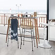 ATMOSPHERA - Table à manger bar "Roka" blanc L120cm - vignette